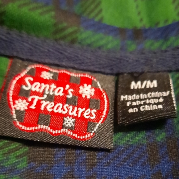 Santa's Treasures Pajama Top Medium - Picture 4 of 5